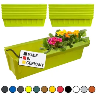 Paletten Blumenkasten 12er-Set Hellgrün Einsatz zum an- & Einhängen Pflanzkasten
