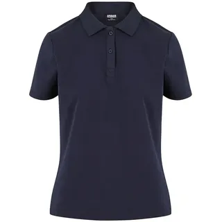 URBAN CLASSICS Ladies Sorona Polo Tee Marineblau 4XL