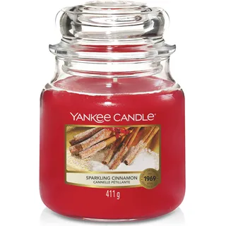 Yankee Candle Sparkling Cinnamon mittelgroße Kerze 411 g