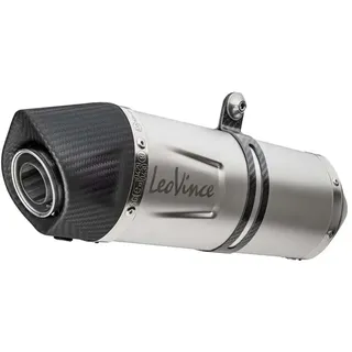 Leovince Lv One Evo Ktm 1090 Adventure/r 17-19/1290 Super Adventure R/s/t 17-20 Ref:14192e Stainless Steel&carbon Homologierter Schalldämpfer - Black / Silver - Homologated