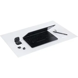 BIGSO ANNIE Schreibtischunterlage – elegante Tischauflage aus Faserplatte und Papier – schützendes Mauspad für die Schreibtischoberfläche – weiß