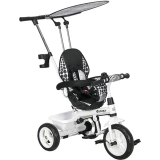 Homcom 6-in-1 Dreirad mit Schubstange, Ab 9 Monate bis 25 kg Weiß
