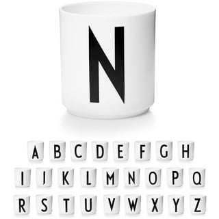 Design Letters Porzellan Kaffeetassen | Ideal für Weihnachtsdeko, Weihnachtsgeschenke | Kaffeebecher Geschenke für Frauen, Männer | Tasse mit Buchstaben für Weihnachtsdeko Innen, Tischdeko | 250 Ml