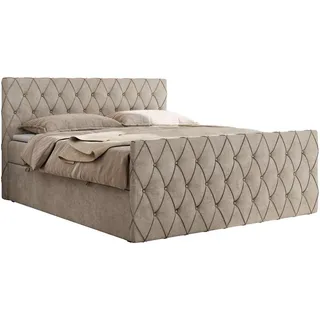 MKS Meble MKS Boxbett mit Bettkasten, - Beige - Maße (cm): B: 201 H: 110