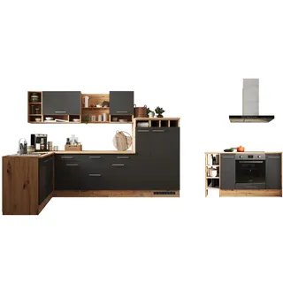 Respekta Winkelküche L-Form 310 x 172 cm Grau