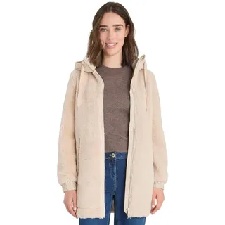 Cecil Kuscheliger Teddy-Mantel Beige/Weiß 58