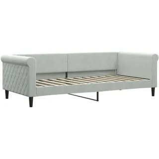 vidaXL Tagesbett Hellgrau 90x200 cm Samt - Grau