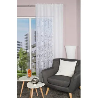 HOME WOHNIDEEN BLATTANO Multifunktionsband 140 x 245 cm Transparent/Weiß 1 Stk.