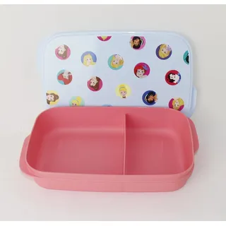 Tupperware to Go Lunchbox Clevere Pause 590ml mit Trennwand abgeteilt Eco+ Schule Brotdose Sandwichbox Twin mit Abteilung 590 ml XL rosa mit Motiv Prinzessin