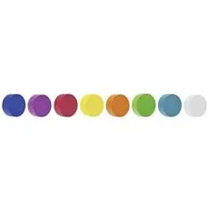 Bild von Magnet Circle (Ø) 30mm Blau, Pink, Rot, Orange, Gelb, Grün, Blau-Grün, Weiß 8 St. 16