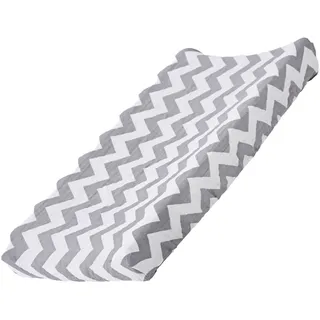 Baby Floral Windel Wickelunterlage Cradle Matratze Wickelauflagen, Säugling Stretchy Stoff Wickeltisch Abdeckung Wickelunterlage Baby Nursery Windel Wickelunterlage 32''X 16 '' (Graue Welle)