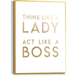 Reinders! Poster REINDERS "Lady Boss", gold (farbe bild(er): goldfarben), B:30cm H:40cm T:1,6cm, MDF, Bilder, Poster