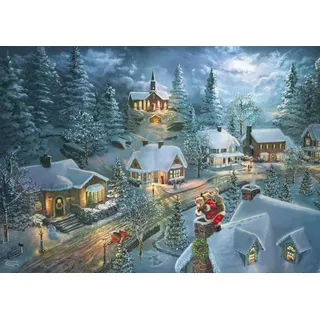 Schmidt Spiele Schmidt 57529 - Thomas Kinkade Studios, Santa’s Silent Night, Puzzle, 1000 Teile