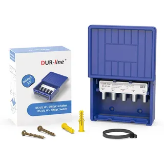 DUR-line 4/1 DiseqC Schalter - im Wetterschutzgehäuse für den Empfang von 4 Satelliten für 1 Teilnehmer - LNB Signal Umschalter/Switch für SAT Receiver - für Multifeed-Anlagen ohne Multischalter