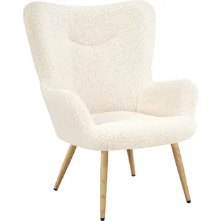 Yaheetech Ohrensessel 72 x 71 x 70 cm Elfenbein