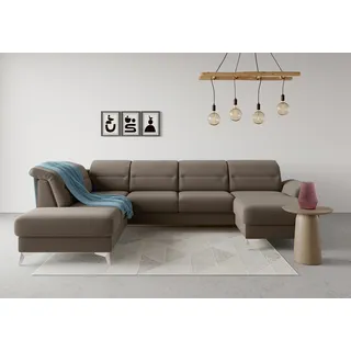 sit&more Wohnlandschaft "Sinatra U-Form" optional mit Kopfteilverstellung und Armteilfunktion etc., taupe