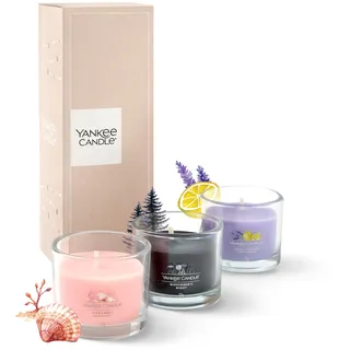 Yankee Candle Duftkerzen Geschenkset | 3 duftende Mini gefüllte Votivkerzen | Soja-Wachs-Mix | Perfekte Geschenke für Frauen