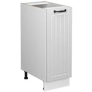 Vicco Midischrank Fame-Line, 30 x 82 cm ohne Arbeitsplatte, Weiß Landhaus/Weiß