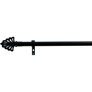INDEKO Vorhangstange Modena 1-läufig Ø 16 mm 350 cm Schwarz