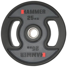 HAMMER Hanteln und Gewichte Hantelscheibe 50 mm 25 kg, PU