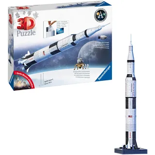 Ravensburger Apollo Saturn V Rakete - zum Zusammenbauen und Erkunden - Für alle Weltraum Fans ab 8 Jahren