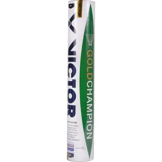 Victor Badmintonbälle Goldchampion Natur-Gänsefeder weiss Dose 12er