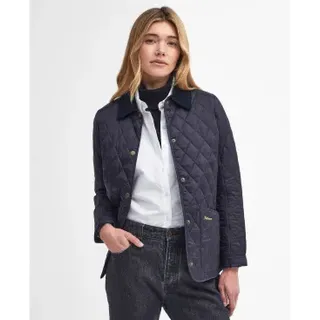Barbour für Damen. LQU0475 Marineblaue Steppjacke Annandale (XS), Lässig, Polyamid