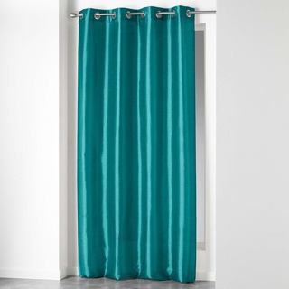 Douceur d'Intérieur 1 Vorhang mit Ösen, 140 x 240 cm, Shanie, Blau, Keramik, 140L X 240H cm (1 Panneaux)