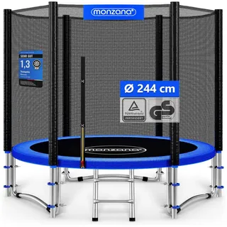 monzana Trampolin 244 cm inkl. Sicherheitsnetz Blau