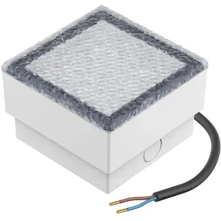 ledscom.de LED Pflasterstein Bodeneinbauleuchte CUS für außen, IP67, eckig, 10 x 10cm, kaltweiß