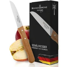 Schwertkrone Messer Holzgriff Buche gerade/Gemüsemesser scharf Küchenmesser Schälmesser Allzweckmesser/Germany rostfrei 3" / Handabzug (1 Stück)