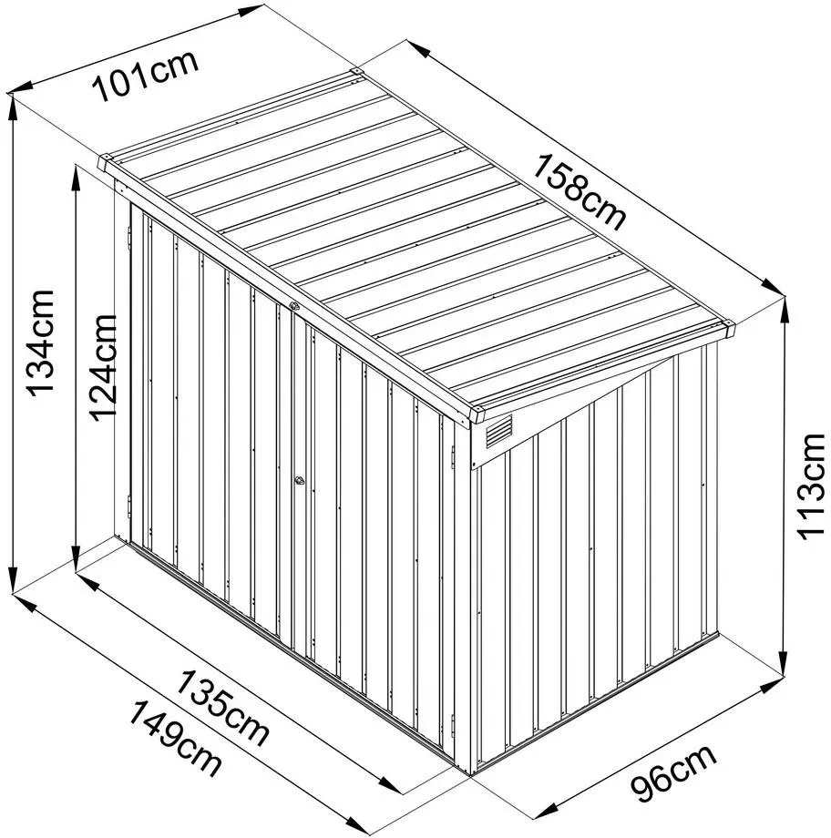 Bild von Mülltonnenbox, anthrazit 158x134x101 cm