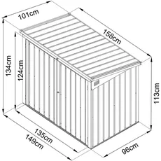 Bild von Mülltonnenbox, anthrazit 158x134x101 cm