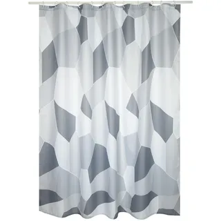 MSV Duschvorhang Origami 180x200cm aus Polyester, Mehrfarbig, 30 x 20 x 15 cm