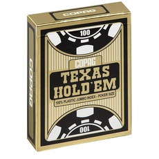 Copag 22540055 - Plastik Poker, schwarz, Texas Hold'Em, Spielkarten