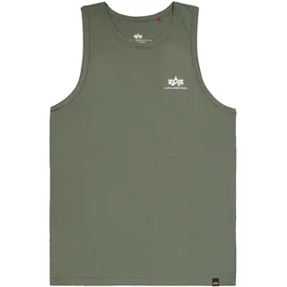 Muscleshirt ALPHA INDUSTRIES "Basic Tank SL", Herren, Gr. M, grün (schwarz olive), Obermaterial: 100% Baumwolle, Shirts Muscleshirt