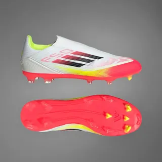 Adidas F50 League Laceless FG/MG - Cloud White/Core Black/Solar Yellow - 46