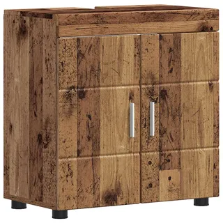Badezimmerschrank-Set TULUM Altholz 60 x 34 x 63 cm - Braun