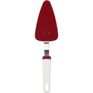 Lily cook Tortenheber aus Kunststoff Farbenfroh Rot und Grau | Tortenheber aus Polypropylen, 29,2 cm, farbenfrohes Design, elegantes Servieren, Küche, rot und grau