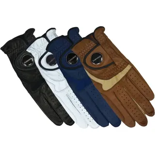 Hauke Schmidt Reithandschuh Arabella schwarz Lederhandschuh versch. Größen Zierknöpfe sehr griffig wasserabweisend , Handschuhgröße:7 - Schwarz