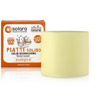 Officina Naturae Solara-Reinigungsmittel, feste Orange, Süß, Bio, nachhaltig, vegan, Kunststofffrei, 180 g