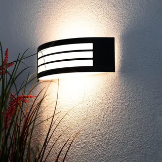 Lumiled Außenleuchte Edelstahl 22,5 x 10 x 5 cm inkl. E27 Fassung schwarz