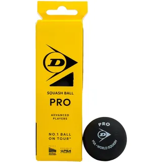Dunlop Pro Racquetbälle - Squash 57 Bälle (3 Bälle), Schwarz