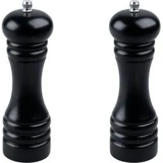 Pfeffermühle Set, 2 Stück, Fackelmann Professional, 18 cm, Schwarz, Manuell, Keramikmahlwerk - Bunt