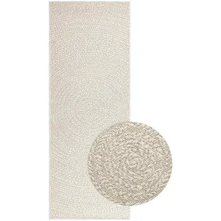 vidaXL Teppich ZIZUR Creme 80x200 cm Jute-Optik Indoor und Outdoor