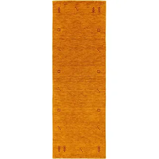 benuta Nest Wollteppich-Läufer Jamal Gelb 80x300 cm , Textil , Orientalisch , Rechteckig , 80x300 cm , Gots , pflegeleicht , Teppiche und Böden, Teppiche, Teppichläufer, Läufer