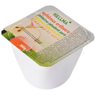 Hellma Apfel-Erdbeere Fruchtmus, 48 Stück