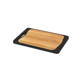 Wenko Schneidebrett Kombi Kunststoff 1 Stück 33 x 23 cm Schwarz/Natur