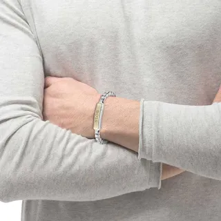 Zeitloses Bicolor-Herrenarmband aus Devon-Stahl 1580597 - Lä nge: 17,5 cm