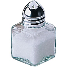 Olympia Mini-Salz- und Pfefferstreuer-Set, 1/2 oz (12 Stück), transparent, Glas mit Chromdeckel, kleine Größe: 50 (H) x 30 (B) x 30 (T) mm, Salz- und Pfefferstreuer für den Zimmerservice, CE328